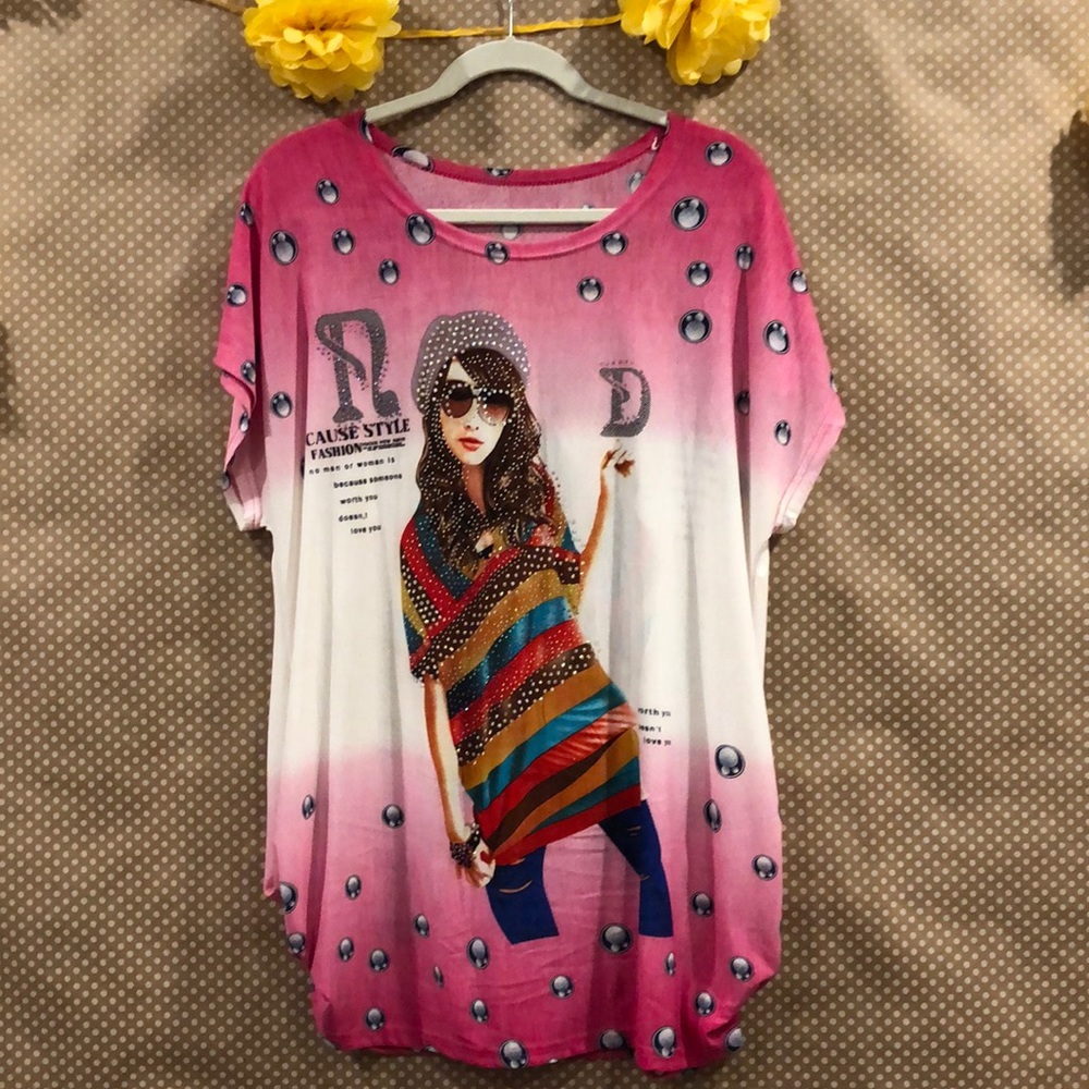 simple colorful blouse